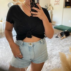 Project Social x Urban Outfitters Textured V Neck Black